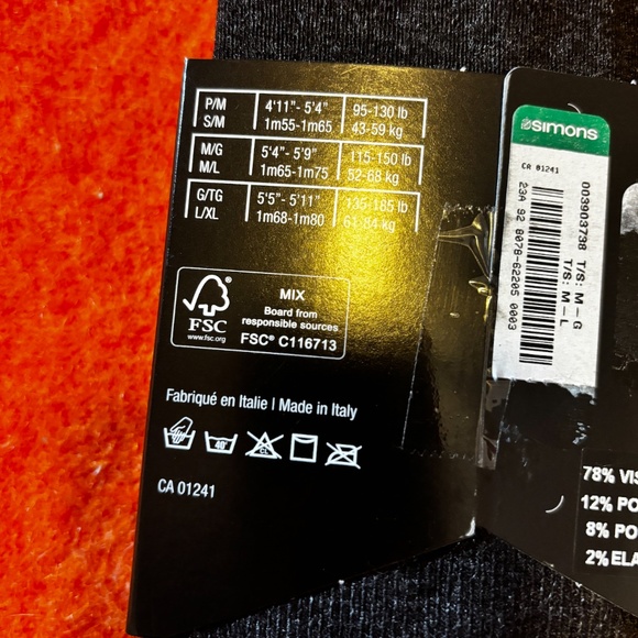 Dark gray, pink and white check tartan tights made in Italy NWT - Picture 8 of 8